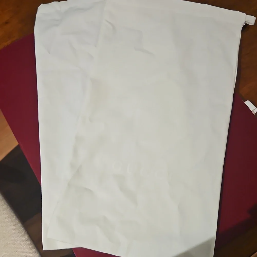 Authentic Gucci Ivory Fabric Shoe or Purse Dust Cover with Drawstring
